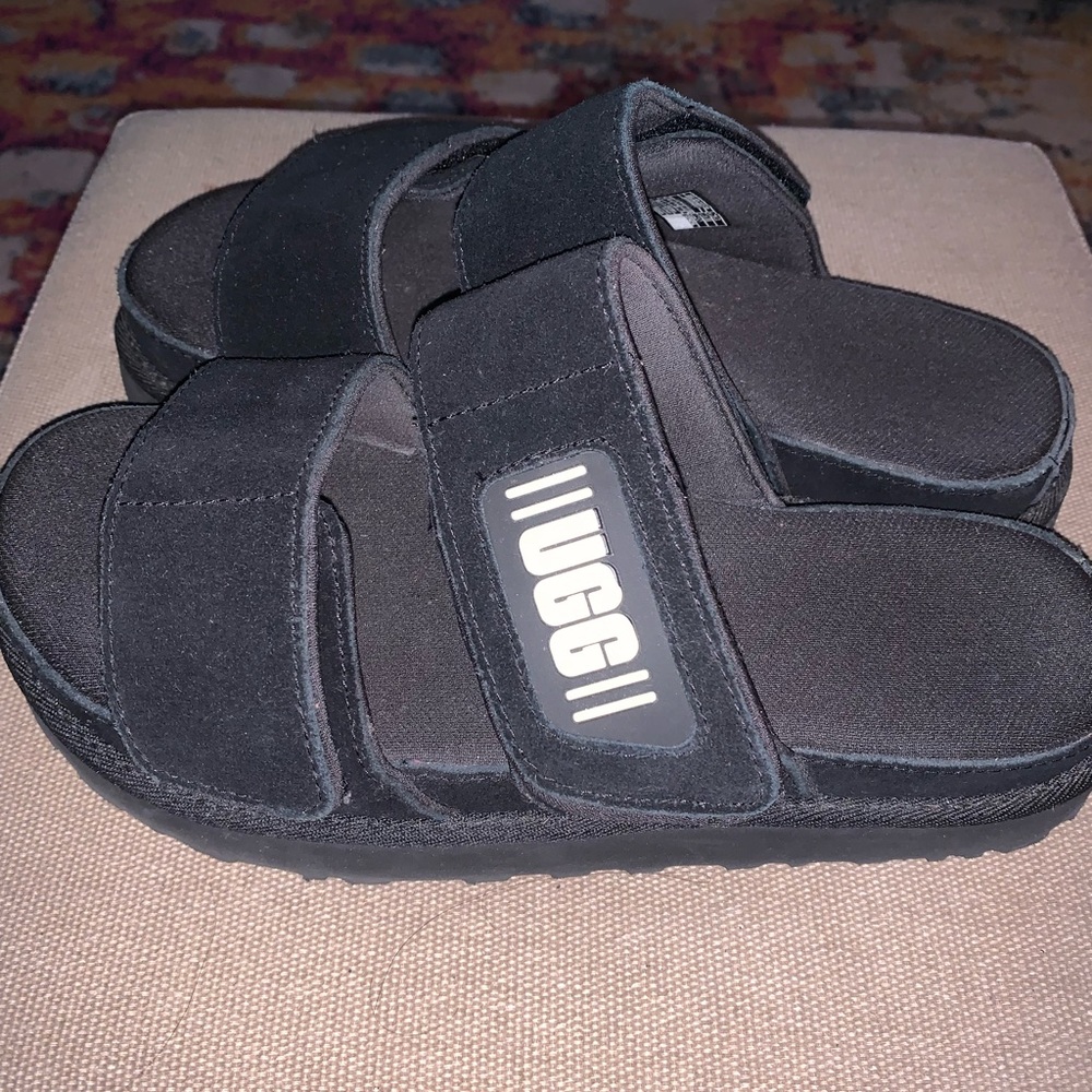 UGG Black Platform Sandals